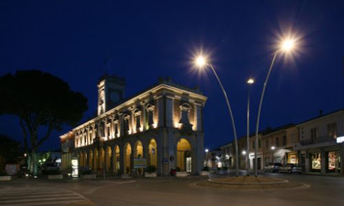 Notturna del centro storico di Morciano di Romagna