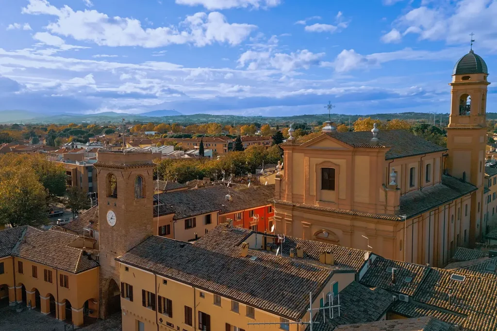 San Giovanni in Marignano_Chiesa di San Pietro vista dall_alto