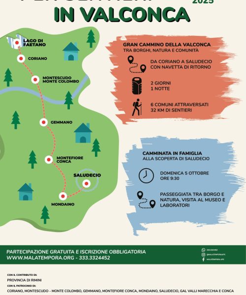 Locandina per Sentieri in Valconca 2025